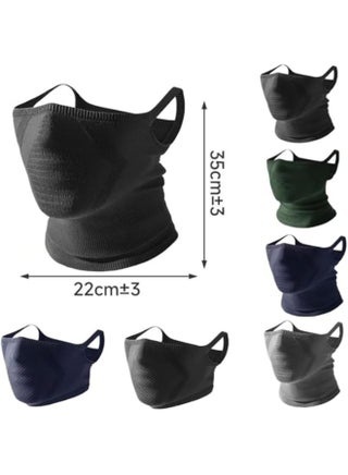 2 Pack Breathable Half Face Mask Neck Gaiter, Moisture-Wicking UV Protective Windproof Face Cover for Hiking, Cycling, Fishing and Outdoor Activities - view 5